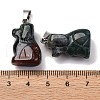 Natural Indian Agate Pendants G-B127-07P-07-4