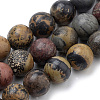 Natural Dendritic Jasper Beads Strands X-G-S259-10-8mm-1