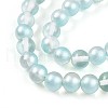 Baking Painted Transparent Glass Beads Strands DGLA-N011-8mm-05-3