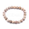 Natural Maifanite/Maifan Stone Bead Stretch Bracelets BJEW-K212-C-044-2