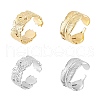 Unicraftale 4Pcs 4 Style Ion Plating(IP) 304 Stainless Steel Cuff Rings STAS-UN0032-84-9
