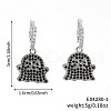 Fashionable Brass Cubic Zirconia Ghost Hoop Earrings PE5743-1-3