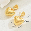 Elegant Brass Heart Dangle Stud Earrings GK6845-3