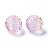 Transparent Acrylic Beehive Beads TACR-K004-04-3