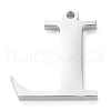 Tarnish Resistant 304 Stainless Steel Letter Pendant Rhinestone Settings STAS-J028-01L-2