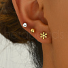 Elegant Stainless Steel Snowflake Stud Earring Sets BX1119-1-3