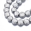 Electroplate Glass Beads Strand EGLA-S188-19-3