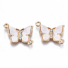 Eco-Friendly Alloy Micro Pave Clear Cubic Zirconia Links Connectors X-ENAM-Q437-058E-NR-1