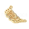 Brass Micro Pave Clear Cubic Zirconia Links KK-D357-03I-G-2