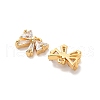 Brass Cubic Zirconia Charms KK-D300-08G-2