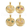 Brass Micro Pave Cubic Zirconia Pendants KK-Q283-043-NR-1