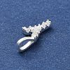 925 Sterling Silver with Cubic Zirconia Charms STER-Q004-01Y-S-2