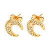 Brass Micro Pave Cubic Zirconia Ear Studs EJEW-P261-26A-G-1