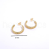 Fashionable Brass Twisted C-Shaped Stud Earrings VL8084-4