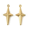 304 Stainless Steel Pendants. Star Charm STAS-A190-04G-1