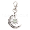 Moon & Sun Alloy Pendant Decorations HJEW-JM01596-01-1
