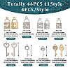 Kissitty 40pcs 10 style Alloy Pendants RB-KS0001-01-4