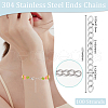 Beebeecraft 100 Strands 304 Stainless Steel Chain Extender STAS-BBC0005-51B-2