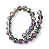 Transparent Electroplate Glass Beads Strands EGLA-N002-34F-F05-4