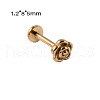 Rose Flower 304 Stainless Steel Internally Threaded Labrets WG137BA-06-1