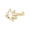 Brass Pave Natural White Shell Pendants KK-S522-20G-2