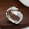 Wing Brass Adjustable Cuff Rings FS-WG2AEB3-01-1