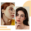 FIBLOOM 60Pcs Wood Stud Earrings Finding EJEW-FI0003-33E-7