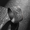 Vintage Totem Stainless Steel Wide Finger Rings for Men FS-WG9BFEA-07-1