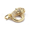 Brass Micro Pave Cubic Zirconia Charms ZIRC-F131-03G-3