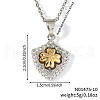 Elegant Brass Micro Pave Clear Cubic Zirconia Pendant Necklaces FA0989-2-2