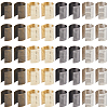 Gorgecraft 160Pcs 4 Colors Iron Fold Over Crimp Head Clips without Loop FIND-GF0006-94-1