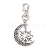 Moon & Sun Tibetan Style Alloy Pendant Decorations HJEW-JM01529-1