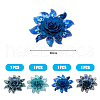  4Pcs 4 Colors 3D Flower Pattern Polyester Fabrics Computerized Embroidery Cloth Sew on Appliques PATC-NB0001-15A-2
