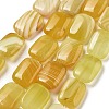 Natural Yellow Agate Beads Strands G-K392-B01-13x18mm-2