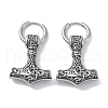 316 Surgical Stainless Steel Hoop Earrings EJEW-P274-17A-AS-1