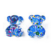Spray Painted Transparent Acrylic Cabochons TACR-N006-71A-3