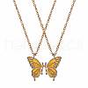 2Pcs Matching Butterfly Pendant Necklaces Set JN1033E-1-2