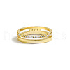 Simple Style 925 Sterling Silver Micro Pave Clear Cubic Zirconia Finger Rings WG5B003-04-3