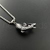 Stylish Stainless Steel Fish Pendant Necklace for Men's Hip-hop Fish Jewelry ZT2227-2