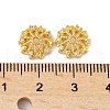 Brass Micro Pave Clear Cubic Zirconia Bead Caps KK-V015-08G-01-2