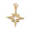Rack Plating Brass Micro Pave Clear Cubic Zirconia Pendants X-KK-F853-14G-2