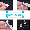 Brass Stud Earring Findings KK-BC0006-03G-3