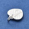 925 Sterling Silver Heart with Capital Letter Charms STER-S009-13L-S-2