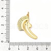 Brass Micro Pave Clear Cubic Zirconia Bird Pendants KK-U058-36G-3