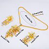 Flower Alloy Pendant Necklace & Stud Earring Sets FS-WG70EA9-01-3