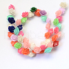 Flower Dyed Synthetic Coral Beads CORA-Q023-14-2