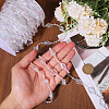 Rhombus Acrylic Rhinestone Beaded Trim FIND-WH0202-02-3