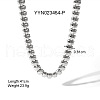 Stainless Steel Bean Link Chain Necklaces for Unisex KH5029-2-2