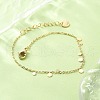 304 Stainless Steel Cable Chain Bracelets for Women BJEW-A036-23G-4
