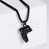 Fashionable Hip-hop Style Stainless Steel Sports Shoes Snow Boots Pendant Punk Necklace Accessories PS8628-3-1